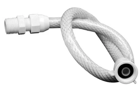 FLEXIBLE MALLADO PLÁSTICO CON CONEXIÓN 1/2″x20CM