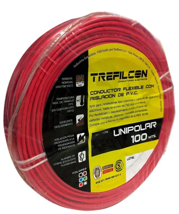 CABLE UNIPOLAR ROJO 1.5mm