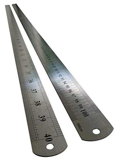 REGLA DE ACERO INOXIDABLE 30CM Y PULGADAS