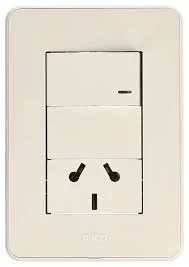 INTERRUPTOR 1/2 TECLON Y TOMA 10A MN BI